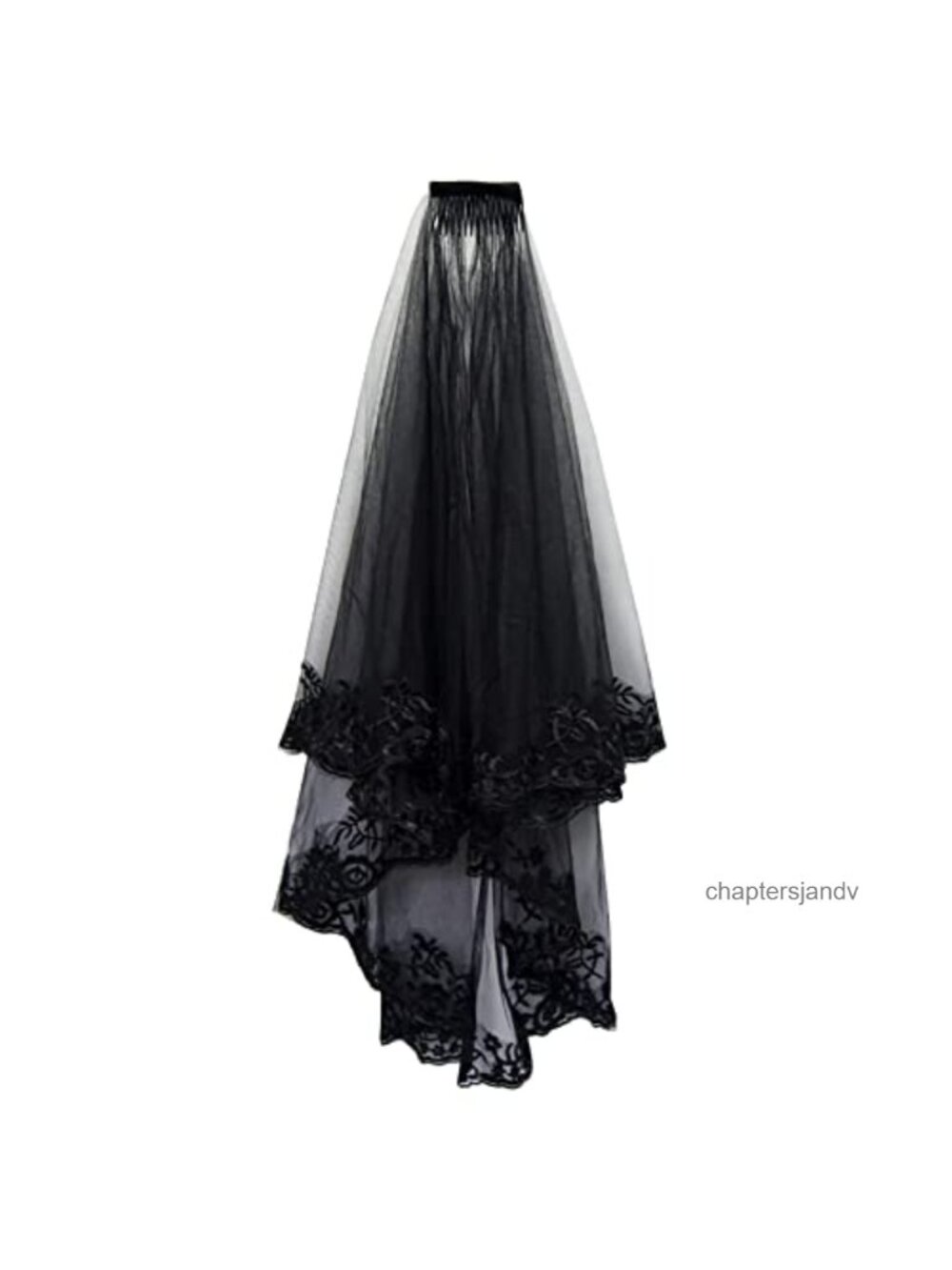 Lace Tulle Two Tier Bridal Veil with Comb Wedding Costume Veil